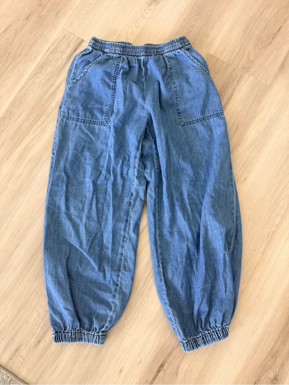 GAP Kids Pull On Denim Parachute Jogger Pants